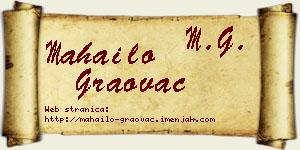 Mahailo Graovac vizit kartica